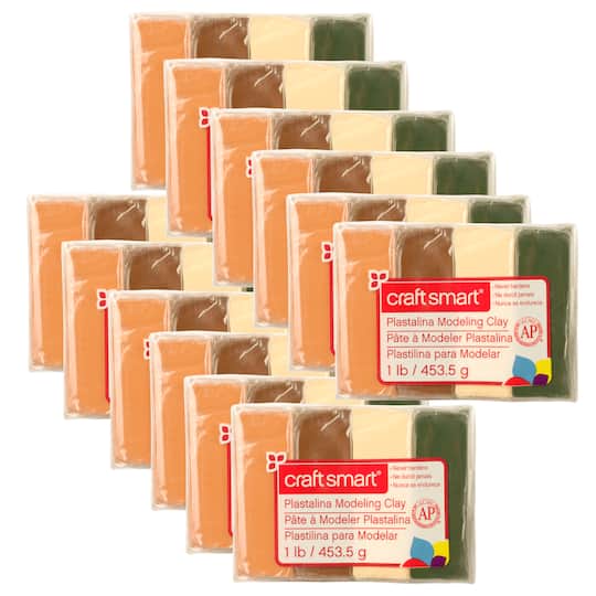 12 Pack: Earth Colors Plastalina Modeling Clay Set by Craft Smart®